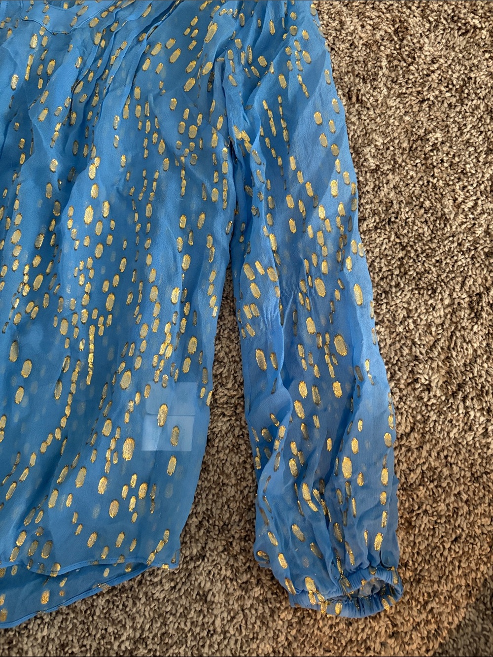Lilly Pulitzer Blue and gold Blouse - Picture 3 of 5